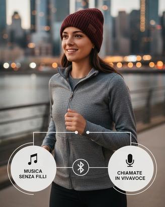 Case&Me cappello wireless con cuffie integrate 