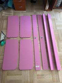 Letti singoli bambina colore ciclamino