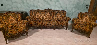 Salotto Classico Vintage  barocco divano legno 
