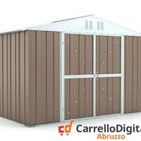 Box giardino in lamiera zincata 327x155 tortora