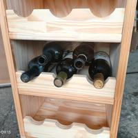 cantinetta porta bottiglie vino in legno massello
