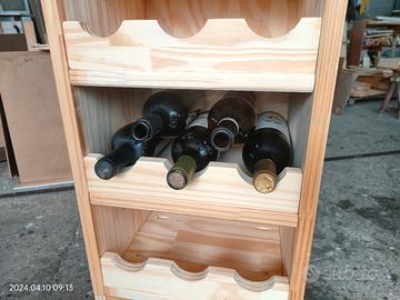 cantinetta porta bottiglie vino in legno massello