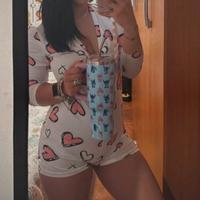 Pigiama con i cuori da donna aderente