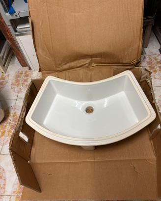 Lavabo sottopiano ceramica bianca Smile 58 Arteba