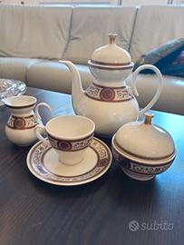 Servizio da the da 12 porcellana fine decorato oro