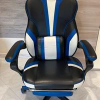 Sedia da gaming con cuscino lombare massaggiante