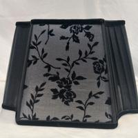 Paralume organza fasciata nera accoppiato a PVC