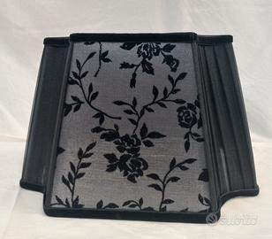 Paralume organza fasciata nera accoppiato a PVC