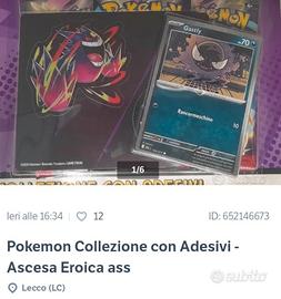 pokemon collezione con adesivi Ascesa eroica
