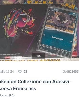pokemon collezione con adesivi Ascesa eroica