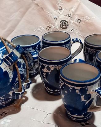 set di bicchieri in ceramica