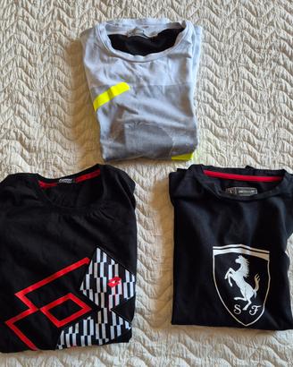 Set 3 T-shirt Alessandrini Ferrari Lotto 
