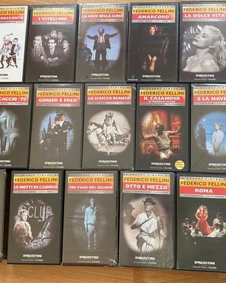 COLLEZIONE 20 VIDEOCASSETTE VHS FILM  FELLINI