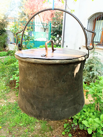 Paiolo rame x formaggio diam. cm 37 con coperchio