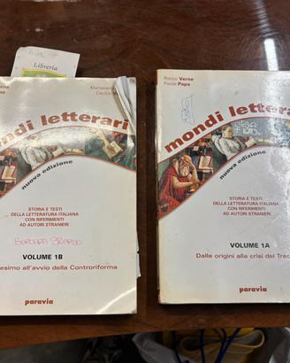 Volumi 1A e 1B dell’antologia “Mondi Letterari”