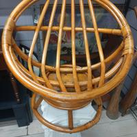 poltroncina rattan girevole. integra