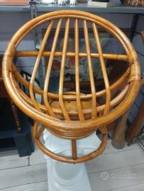 poltroncina rattan girevole. integra