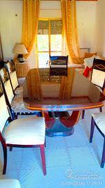 Tavolo stile inglese, mogano laccato