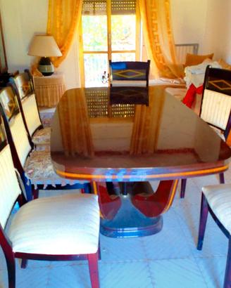 Tavolo stile inglese, mogano laccato