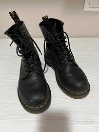 Dr Martens donna in pelle nera n . 37