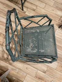 6 sedie in ferro battuto