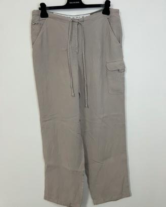 Armani jeans pantaloni lino M beige