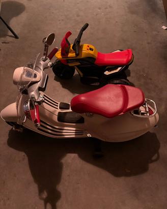 Vespa bianca elettrica bambino