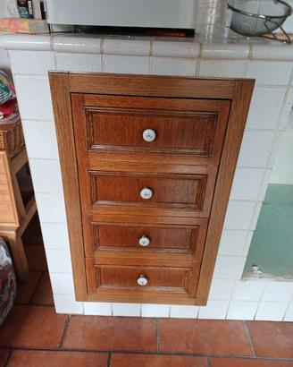 mensole mobili incasso - cucina casale antico