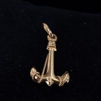 Ciondolo Àncora in Oro Giallo 18K