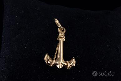 Ciondolo Àncora in Oro Giallo 18K
