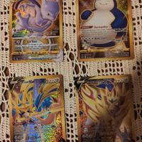 Lotto 4 carte Pokémon Fan Made Gold Oro olografic
