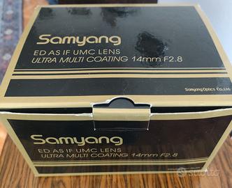 obiettivo Samyang 14 2,8 Pentax