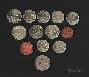 RUSSIA 13 MONETE ANNI DIVERSI BUON PREZZO