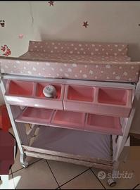 Fasciatoio per bambini rosa