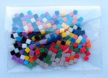 200 cubetti in plastica opaca per giochi da tavolo