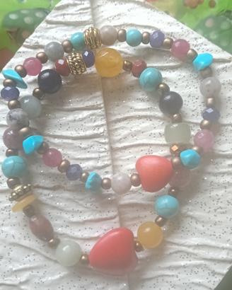 Bracciali elastico cuori rossi 