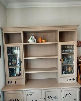 Credenza shabby in legno + tavolino
