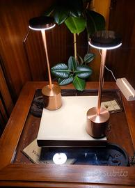 Coppia Lampade Rose Golden, Wireless, Touch, Usb