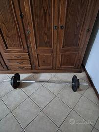 Bilancere 155cm dischi 2 da 10kg 6 da 2kg