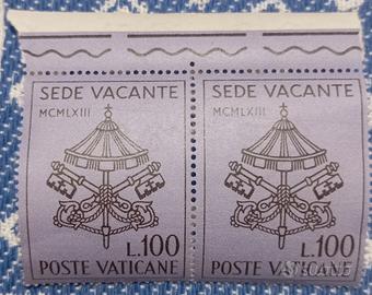 Francobolli Poste Vaticane Sede vacante 100 lire.