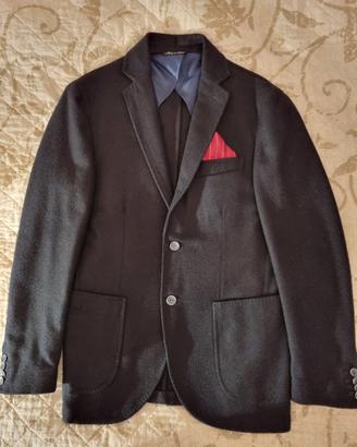Giacca uomo lana e cashmere tg48 blu notte