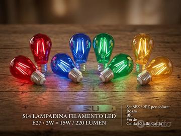 Set 10 Lampadine LED Colorate S14