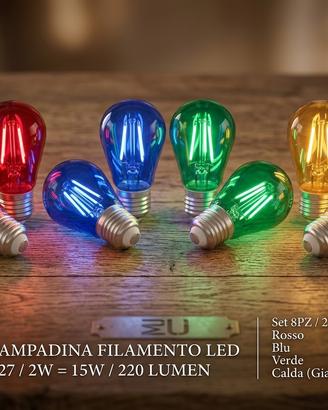 Set 10 Lampadine LED Colorate S14