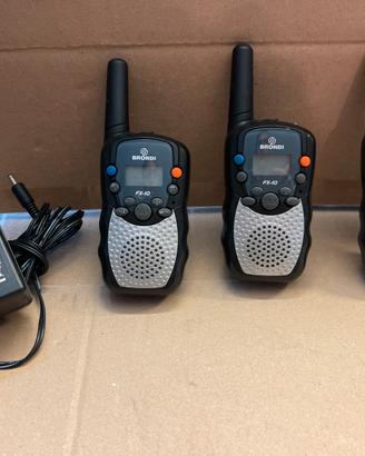 3 Walkie Talkie Brondi FX-10 con Caricabatterie