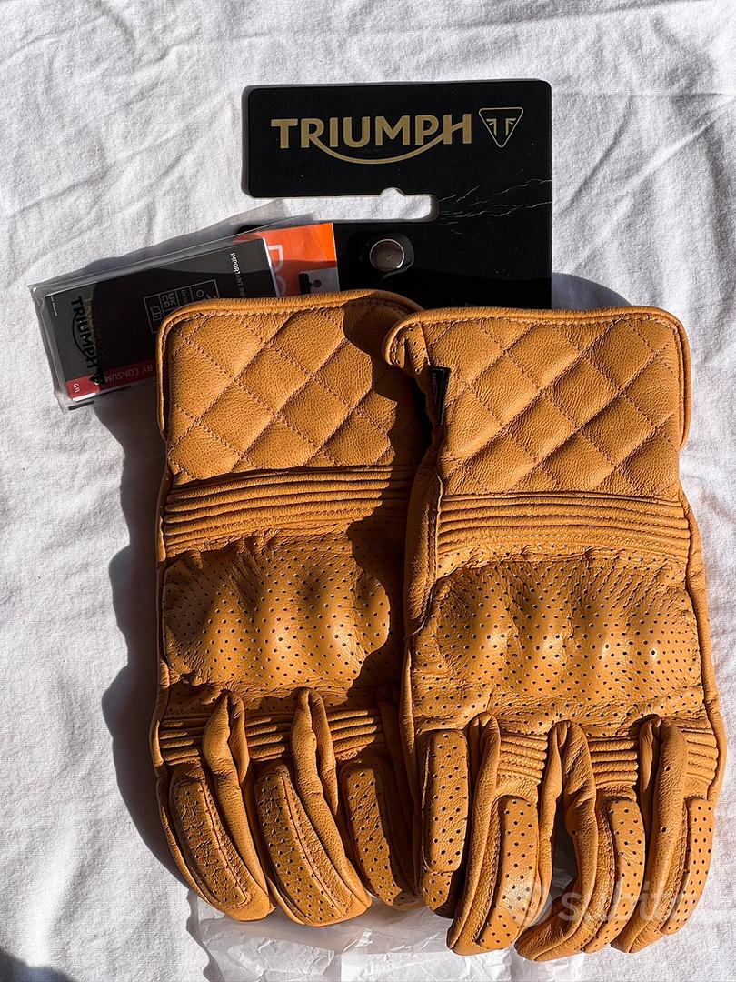 Guanti Pelle Triumph Dalton Glove-Gold XXL - Abbigliamento e