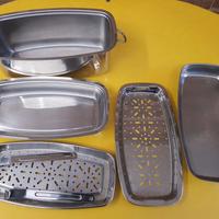 Pentola per arrosti con griglie e vassoietto