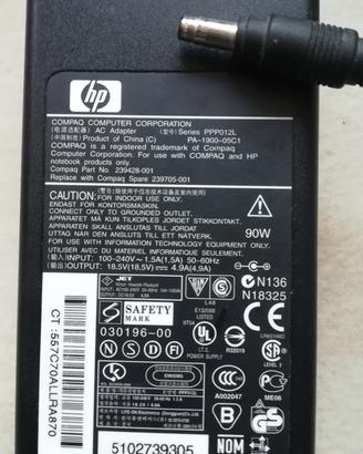 Alimentatore Caricabatterie HP