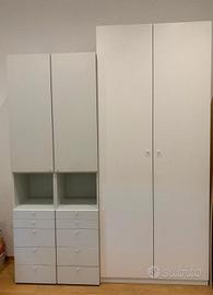 2 armadi bianchi moderni – capienti e salvaspazio