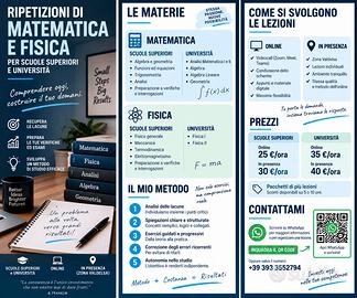 Ripetizioni Matematica/Fisica Superiori/Università