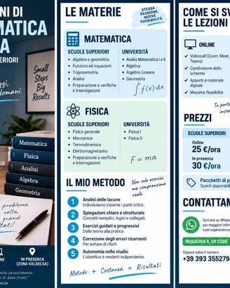 Ripetizioni Matematica/Fisica Superiori/Università